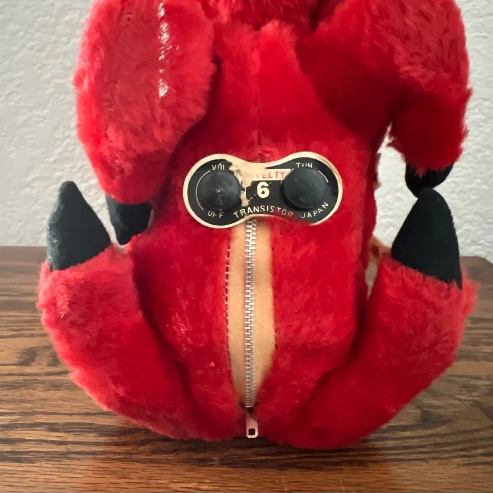 Rare Arkansas Razorbacks Football Vintage Stuffed Animal Radio Made in Japan
